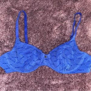 Flocked Logo Unlined Bra by Savage X Fenty